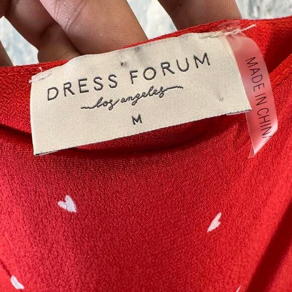 Dress Forum Preppy red heart polkadot minidress (M) - Picture 2 of 6